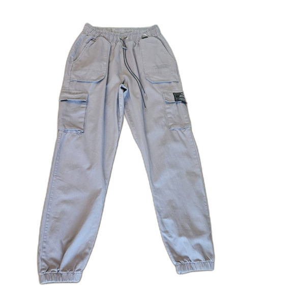 Boohoo Light Gray Cargo Joggers - Picture 1 of 10